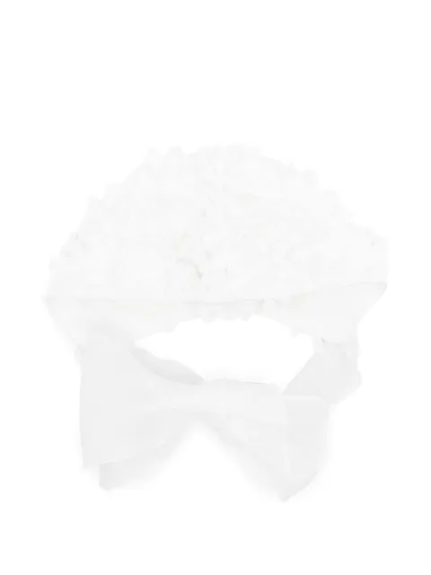 La Stupenderia rose-embellished hat