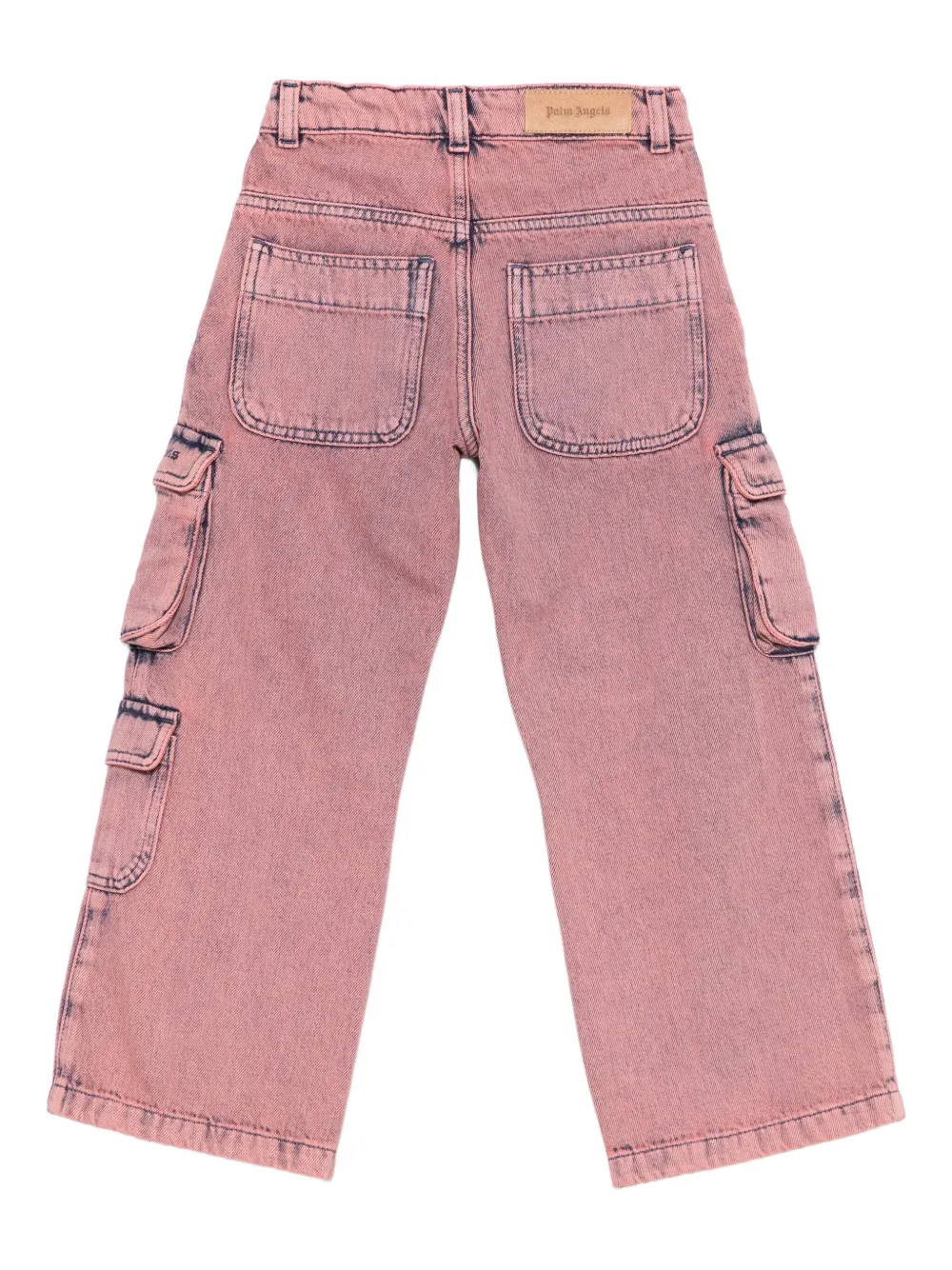 Palm Angels Kids Jeans met cargo zak Roze