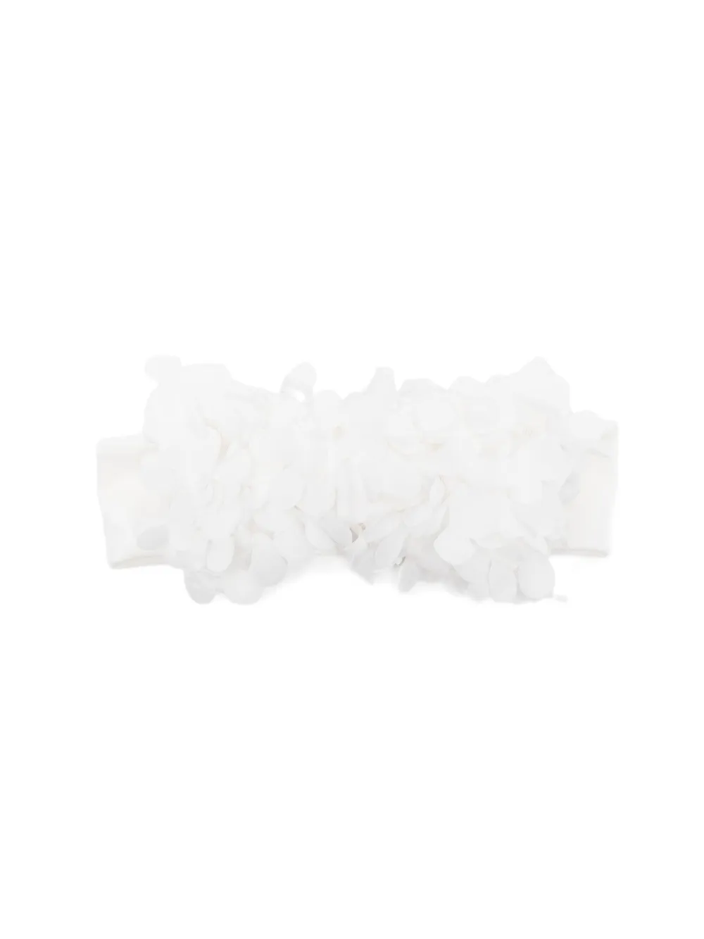 La Stupenderia Flower-embellished Headband In White