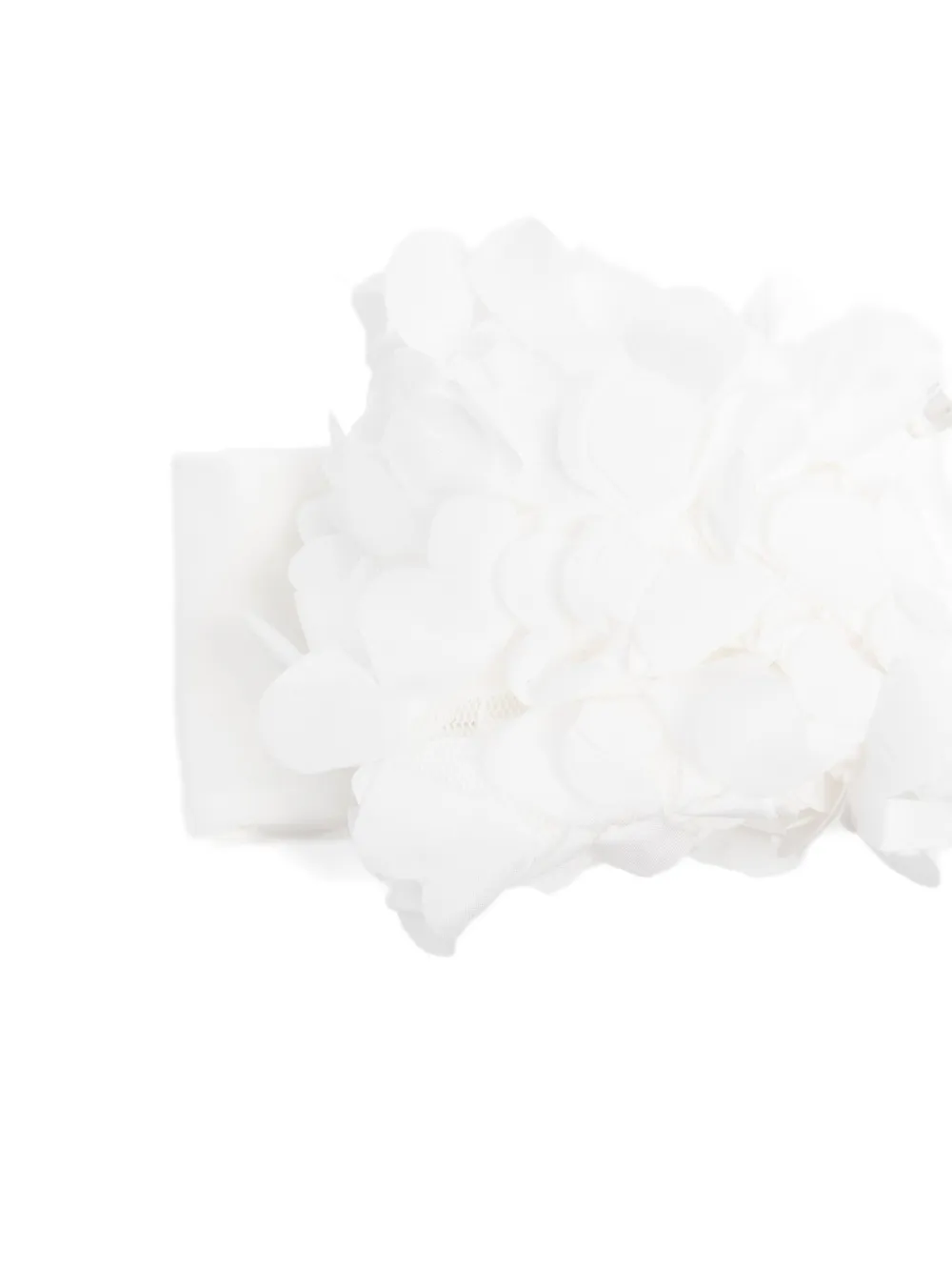 La Stupenderia Flower-embellished Headband In White