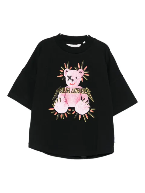 Palm Angels Kids bear-print cotton T-shirt