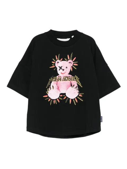 Palm Angels Kids T-shirt in cotone con stampa bear