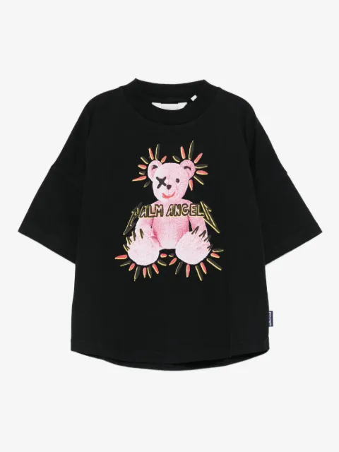 Palm Angels Kids playera con motivo Bear