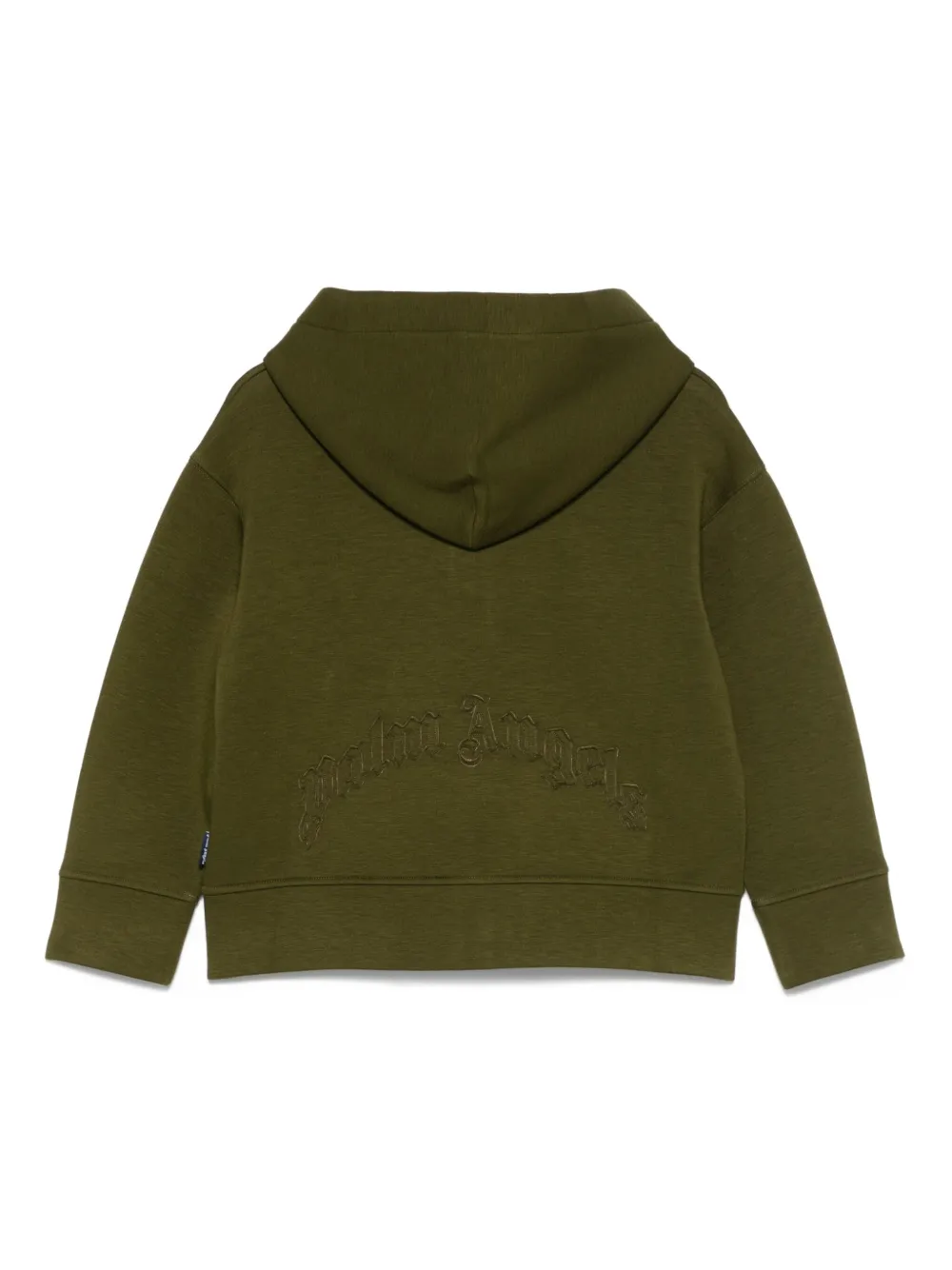 Palm Angels Kids Hoodie met rits en logodetails Groen