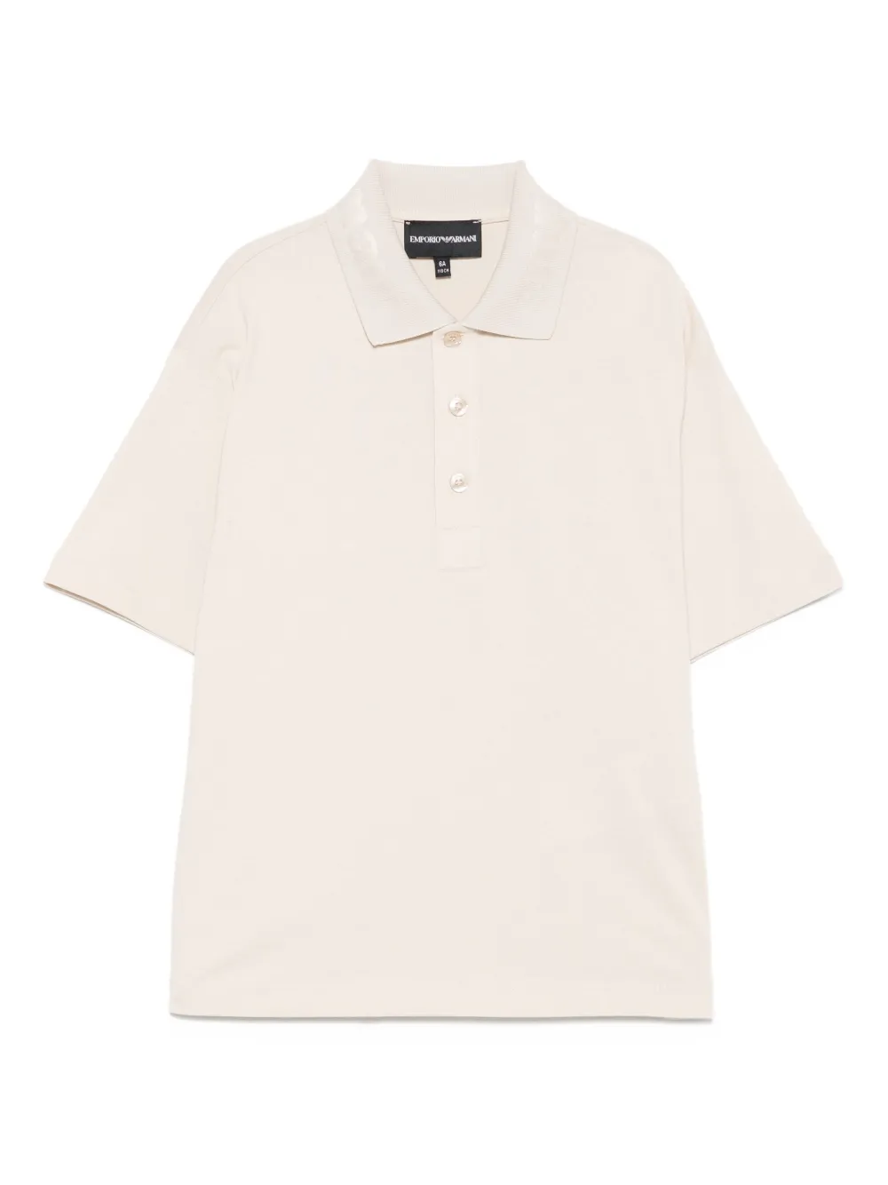 Emporio Ar i Kids logo-detail polo shirt Beige