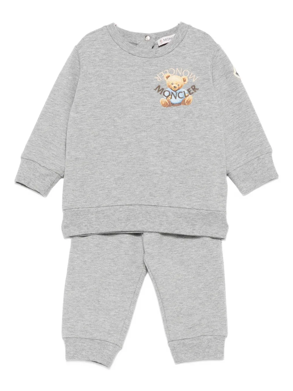 Moncler Enfant embroidered-bear tracksuit Grijs
