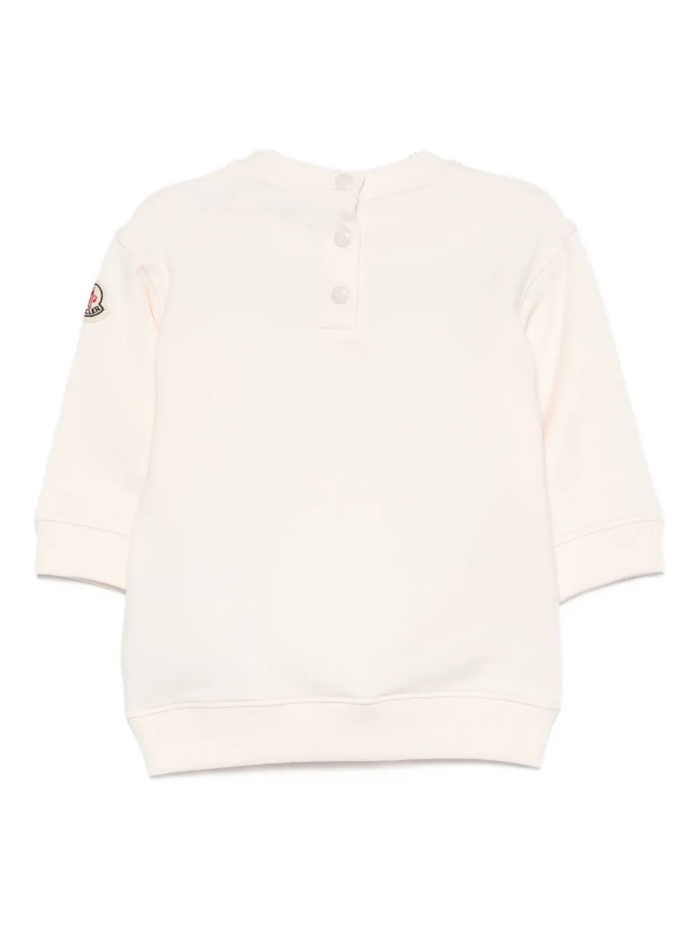 Moncler Enfant logo-patch ruffled sweatshirt Roze