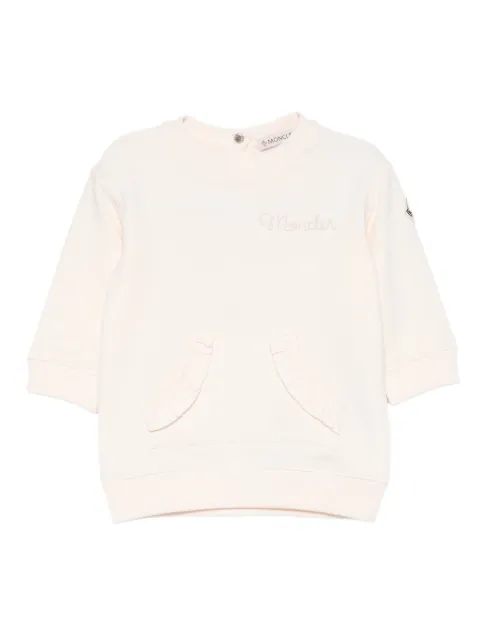Moncler Enfant logo-patch ruffled sweatshirt