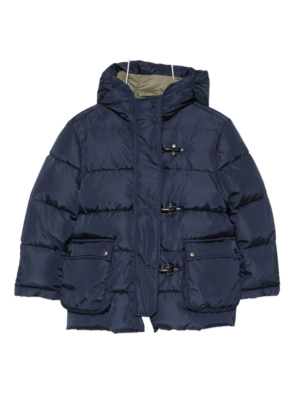 Fay Kids hooded toggle-fastening puffer jacket Blauw