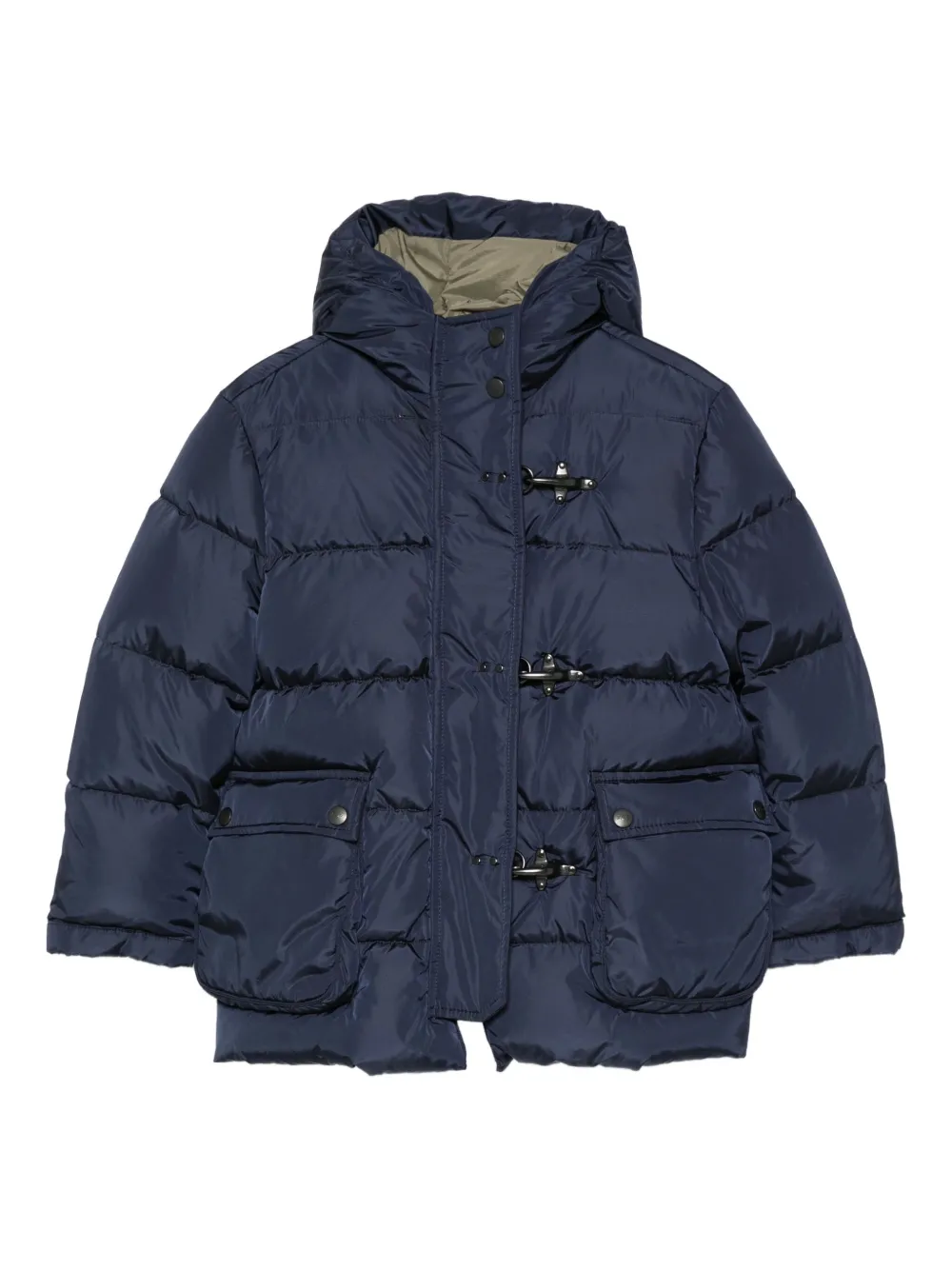 Fay Kids hooded toggle-fastening puffer jacket Blauw