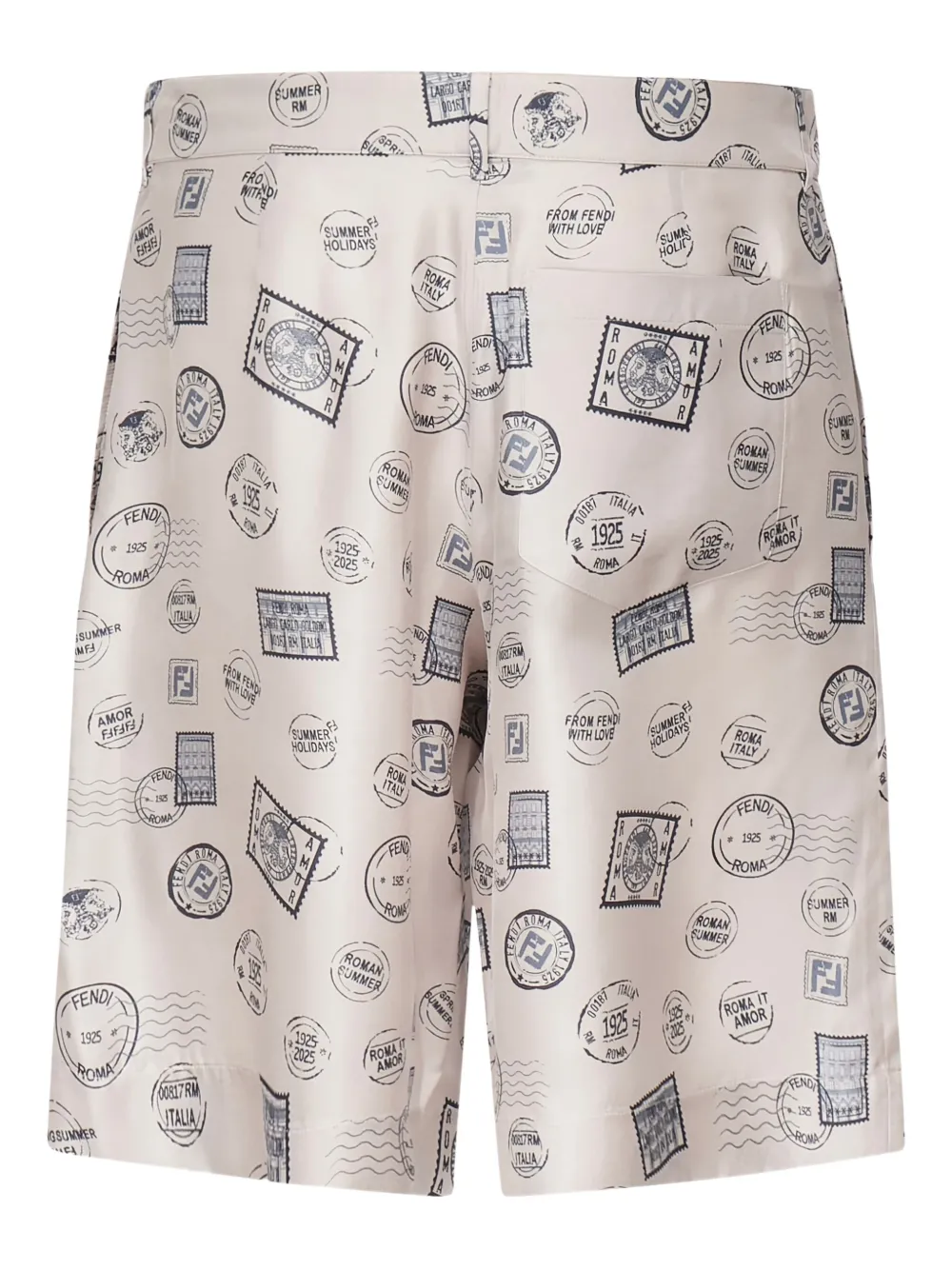 FENDI printed silk shorts Wit