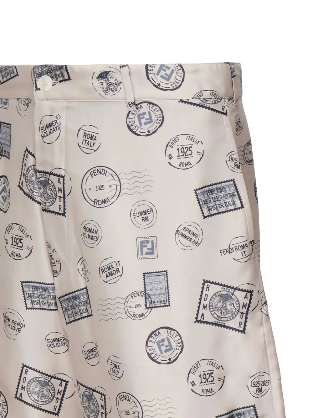 FENDI printed silk shorts Wit