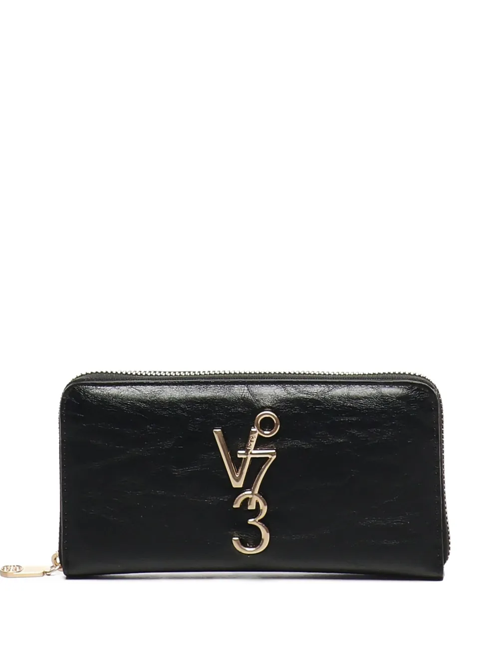 V°73 logo-plaque zip-around wallet | Black | Image 1