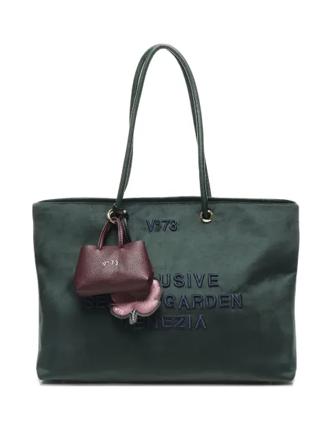 V°73 embroidered tote bag