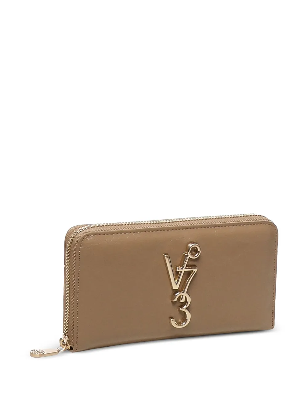  V°73 Logo-plaque Zip-around Wallet - Neutrals 