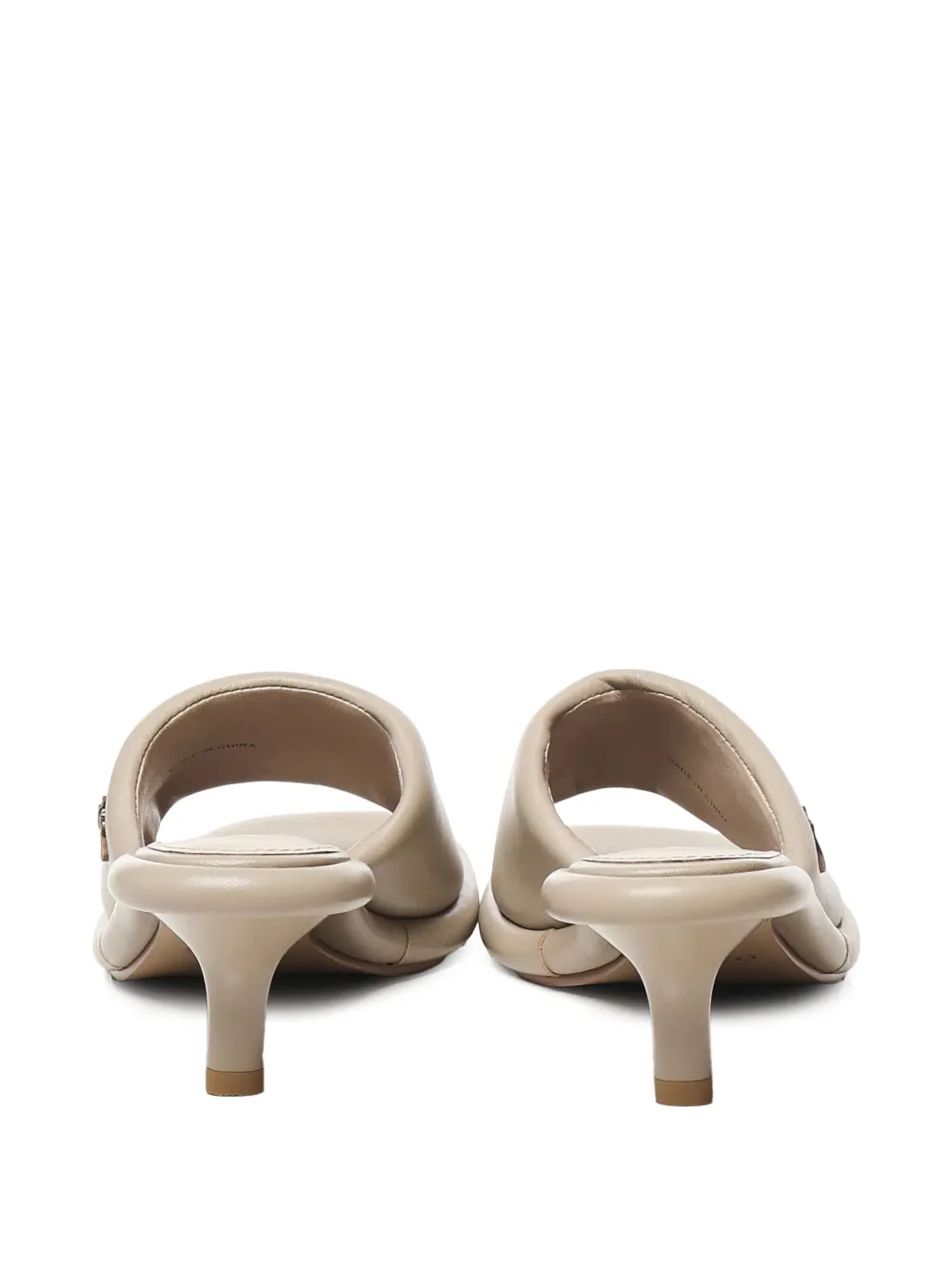 PINKO Leren sandalen met logodetail Beige