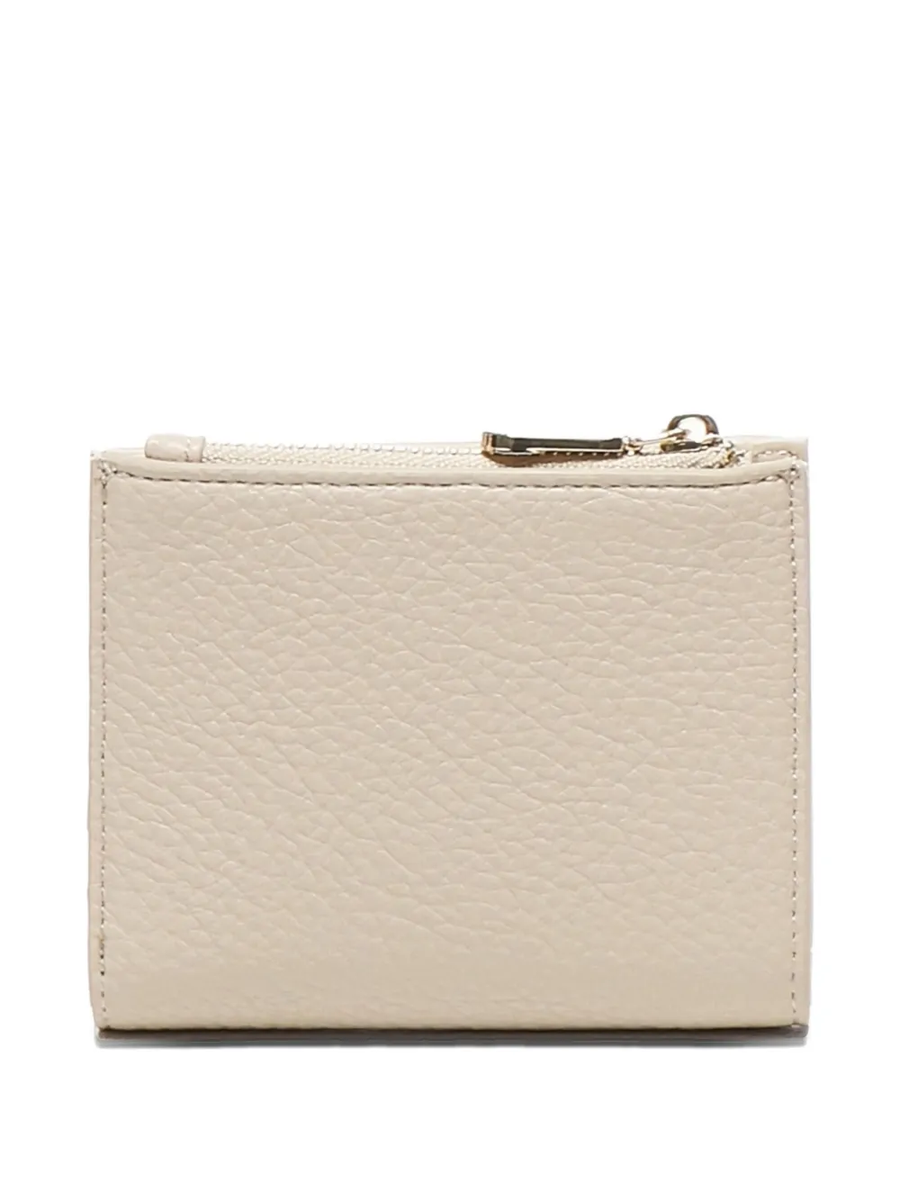 V73 Zip-top Logo-plaque Wallet In Neutral