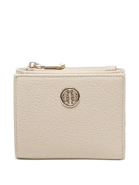 V°73 zip-top logo-plaque wallet