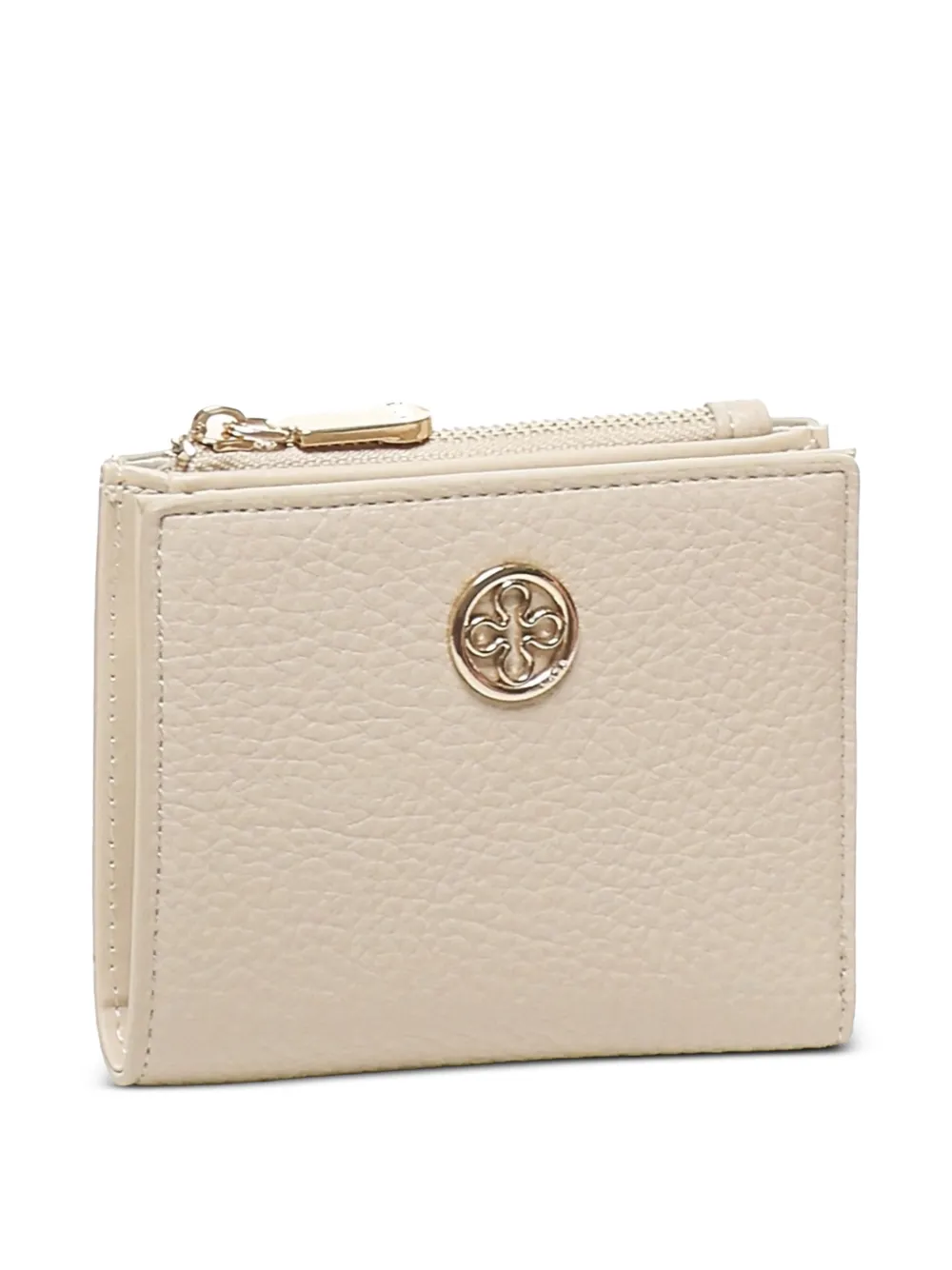  V°73 Zip-top Logo-plaque Wallet - Neutrals 