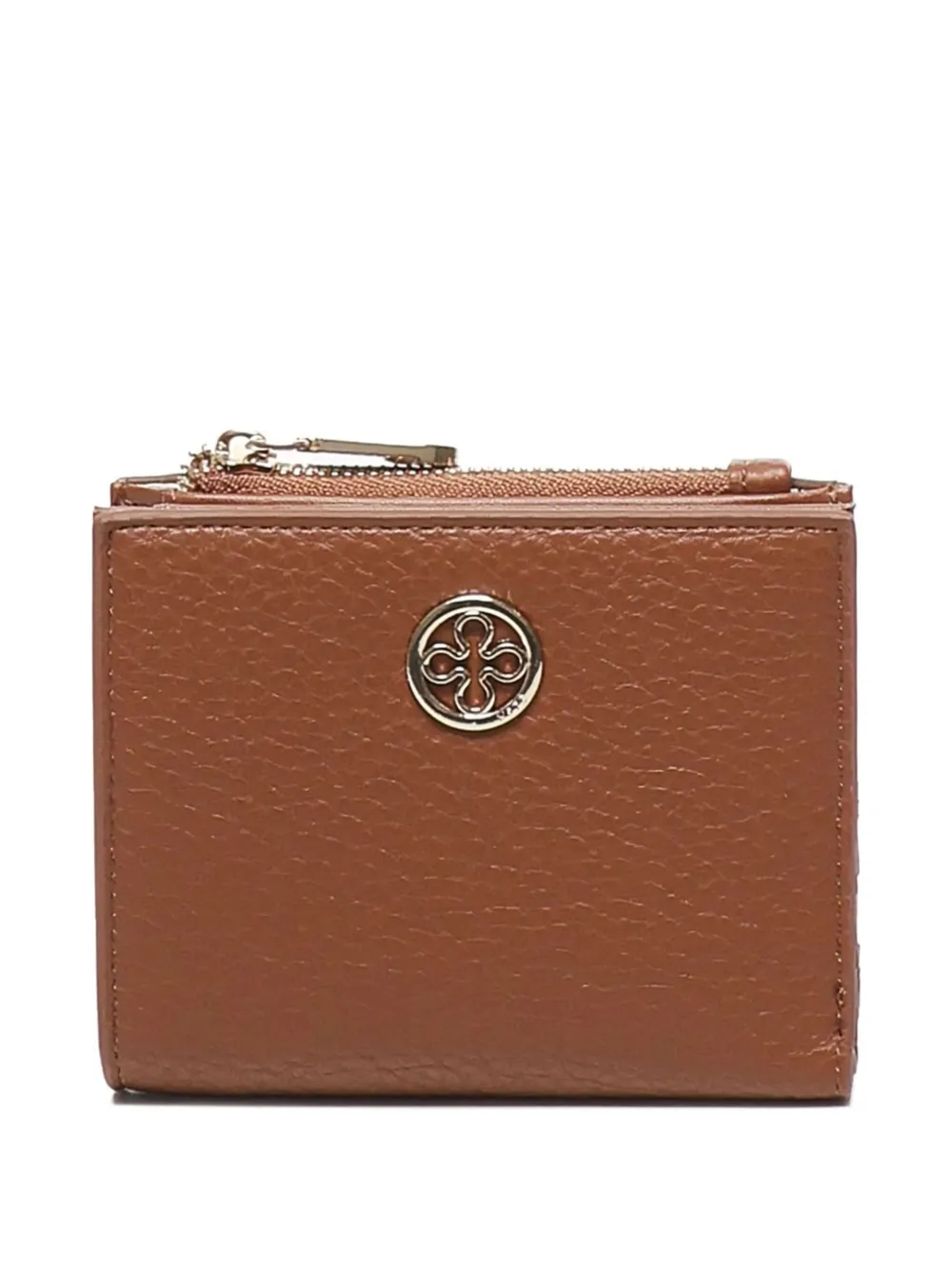 V73 Logo-detail Zip-top Wallet In Brown