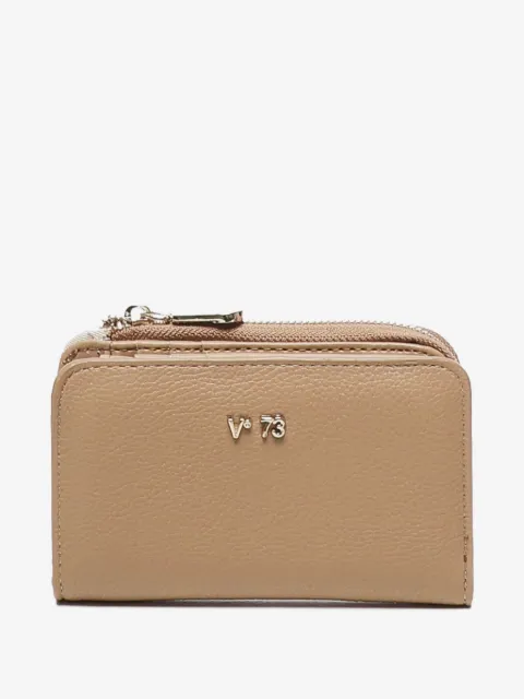V°73 zip-closure logo wallet