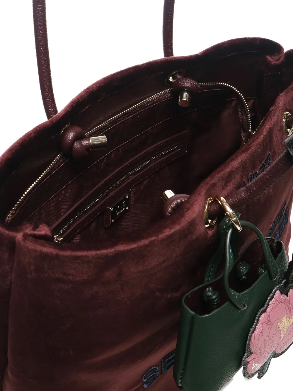 V73 Secret Garden Shopping Bag In Burgundy