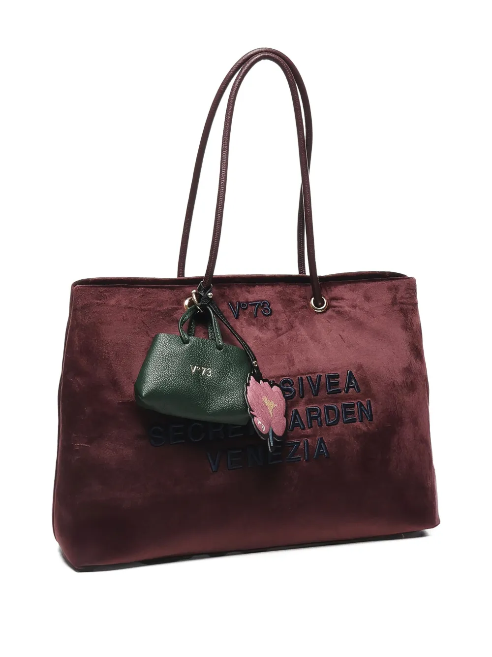 V73 Secret Garden Shopping Bag In Burgundy