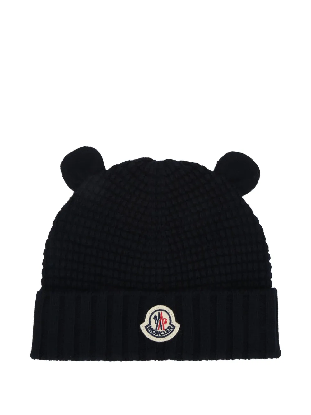 Moncler Enfant gorro con parche del logo | negro | Image 1