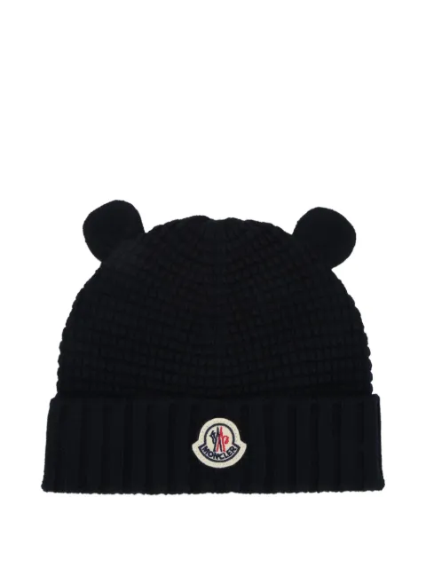 Moncler Enfant Beanie mit Logo-Patch