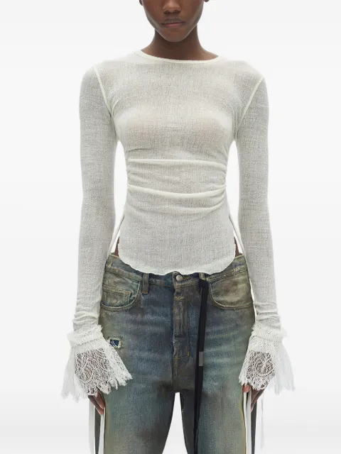 Ann Demeulemeester lace-detail top