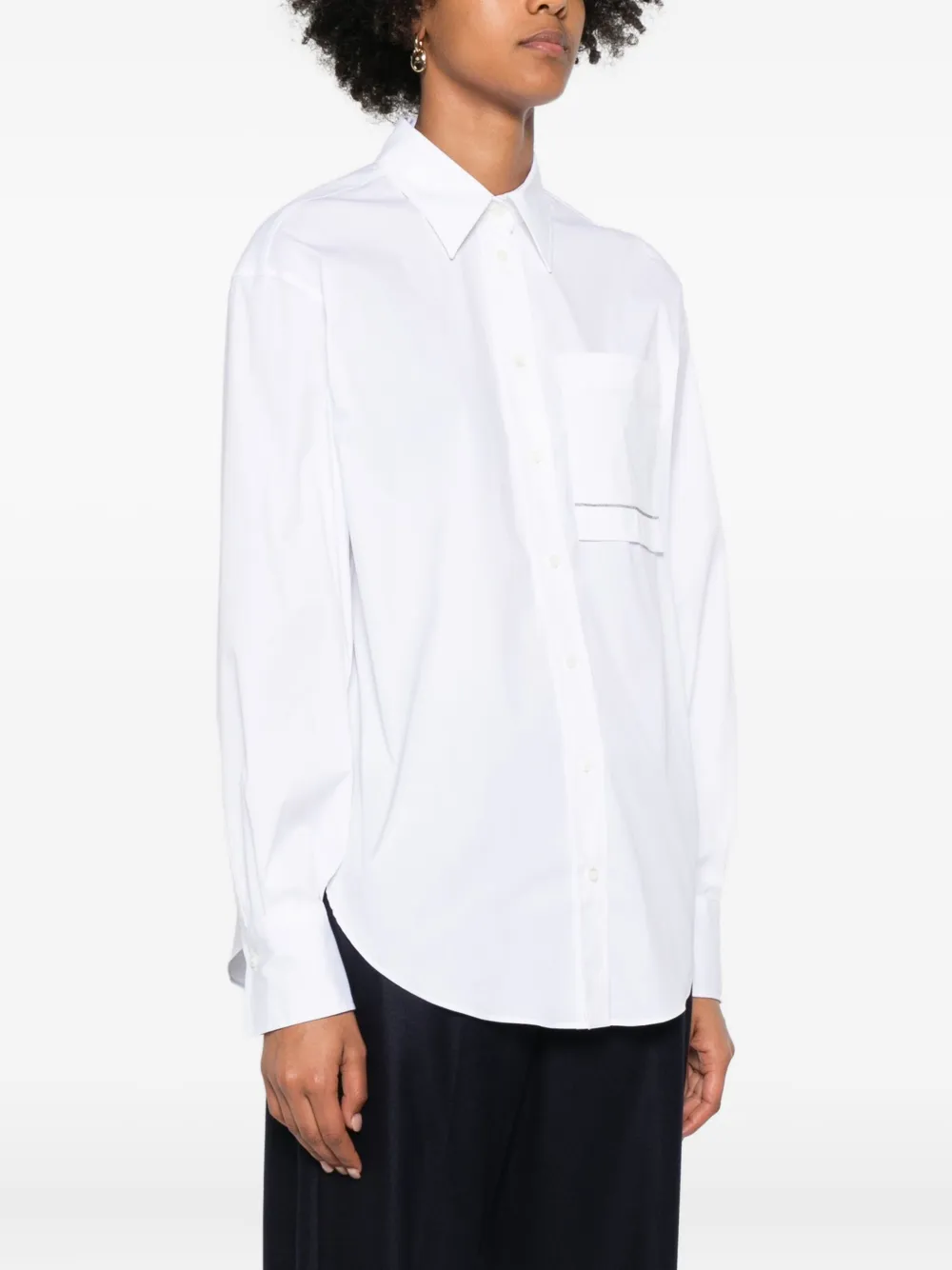 Brunello Cucinelli Blouse met zakdetail Wit