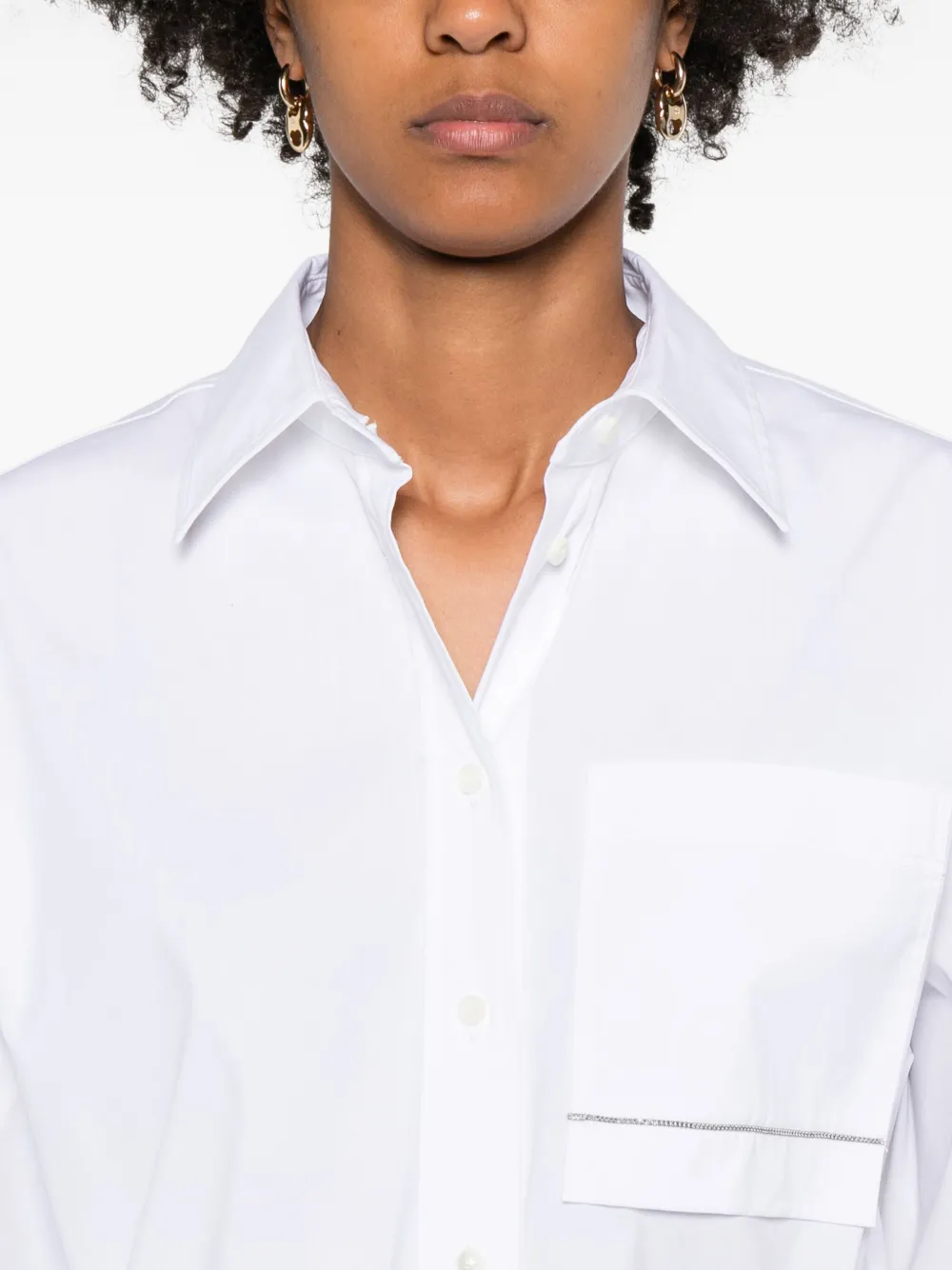 Brunello Cucinelli Blouse met zakdetail Wit