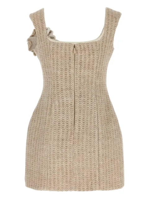 Giuseppe Di Morabito knitted rose-embellished mini dress