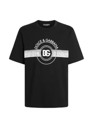 Dolce & Gabbana logo-embroidered patch-detail T-shirt | Black
