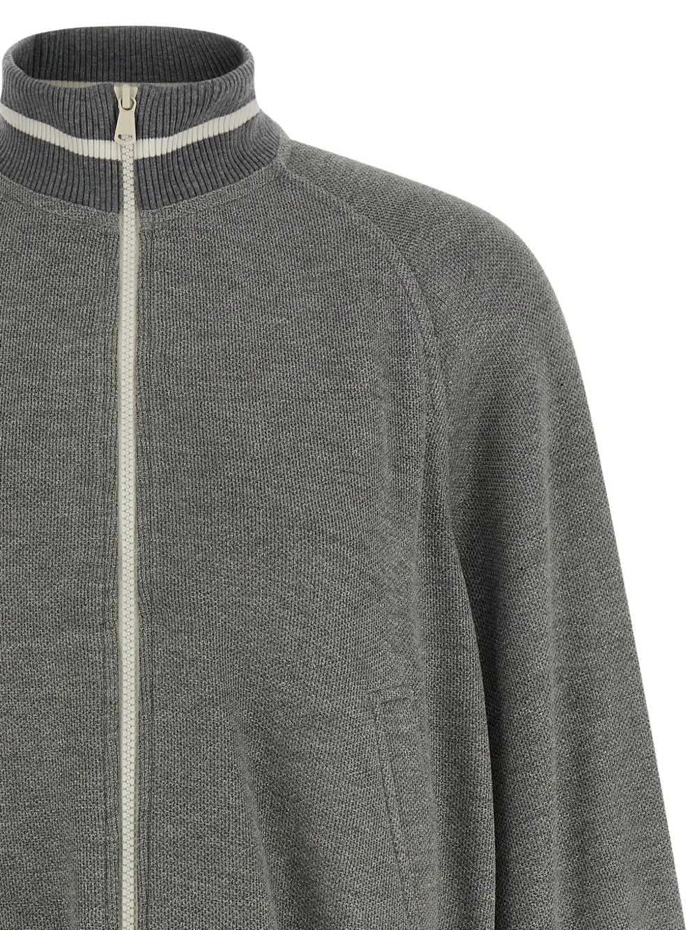 Brunello Cucinelli Ribgebreide sweater Grijs