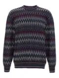 Missoni zigzag-pattern crew-neck sweater - Blue