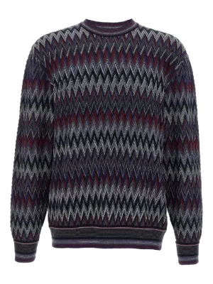 Missoni zigzag-pattern Wool Sweater | Blue | FARFETCH