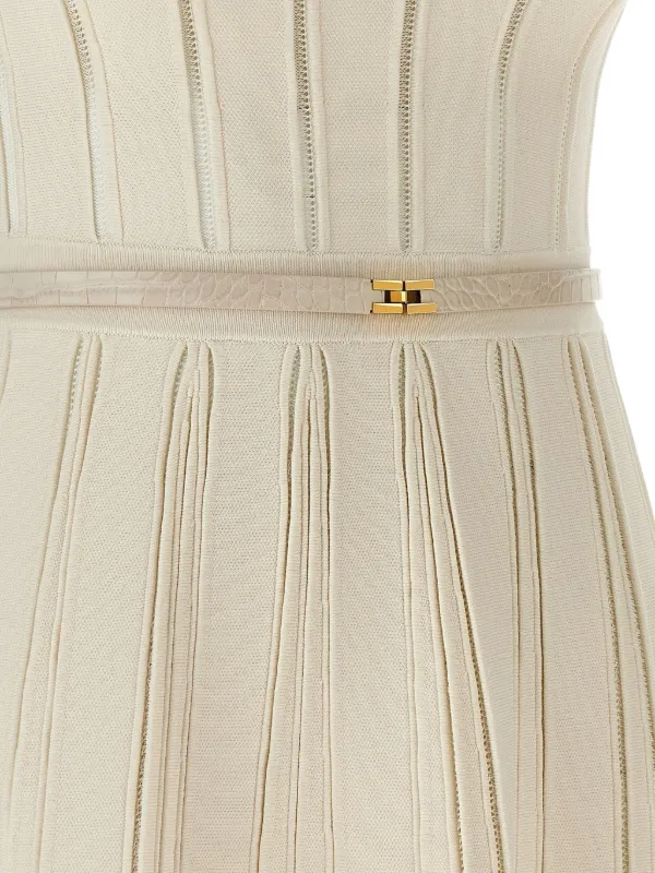 Elisabetta Franchi プリーツ ドレス | ニュートラル | FARFETCH JP