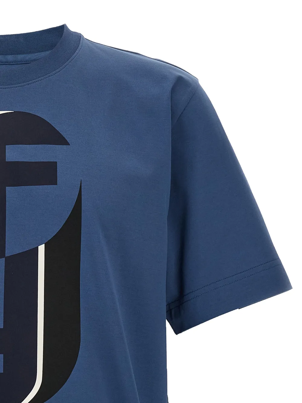 FENDI T-shirt met monogramprint Blauw