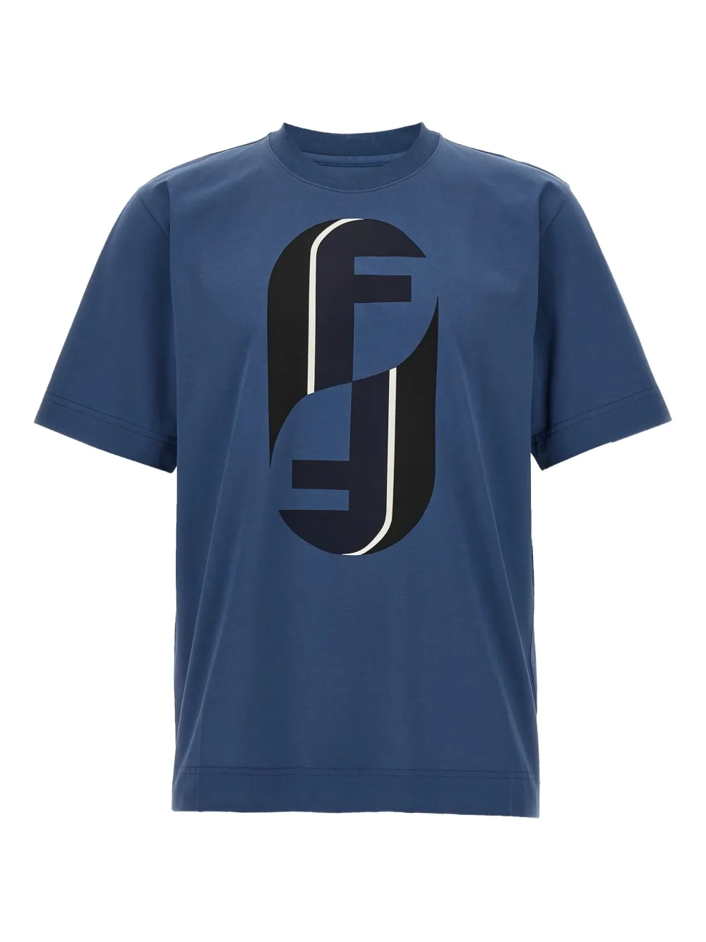 FENDI monogram print T-shirt - ブルー FENDI monogram print T-shirt - ブルー