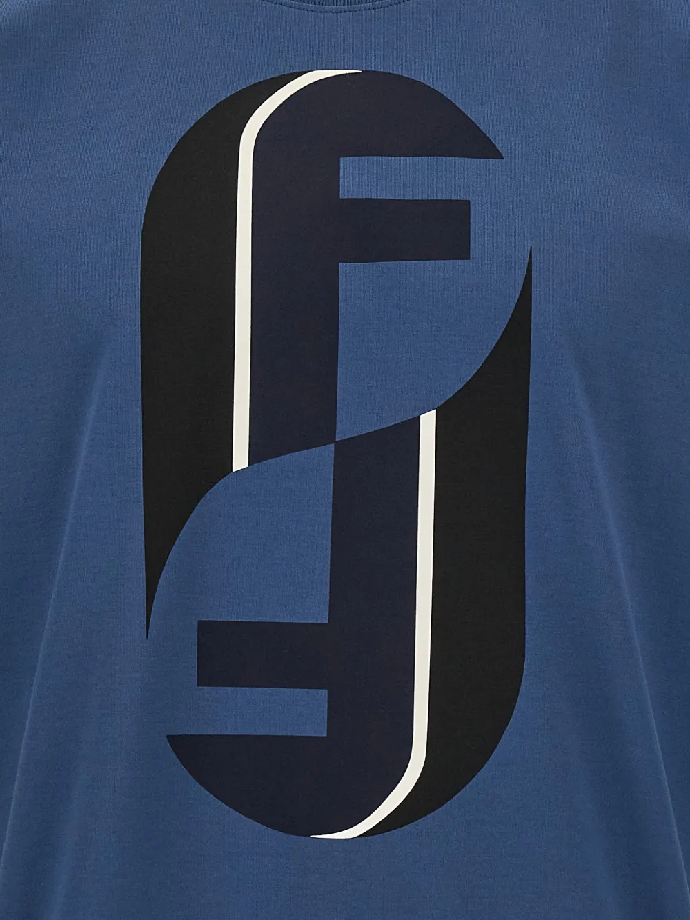 FENDI T-shirt met monogramprint Blauw