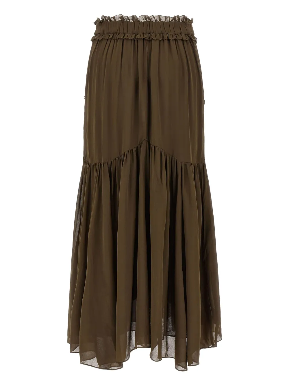 MARANT ÉTOILE Besma ruffled maxi skirt - Groen