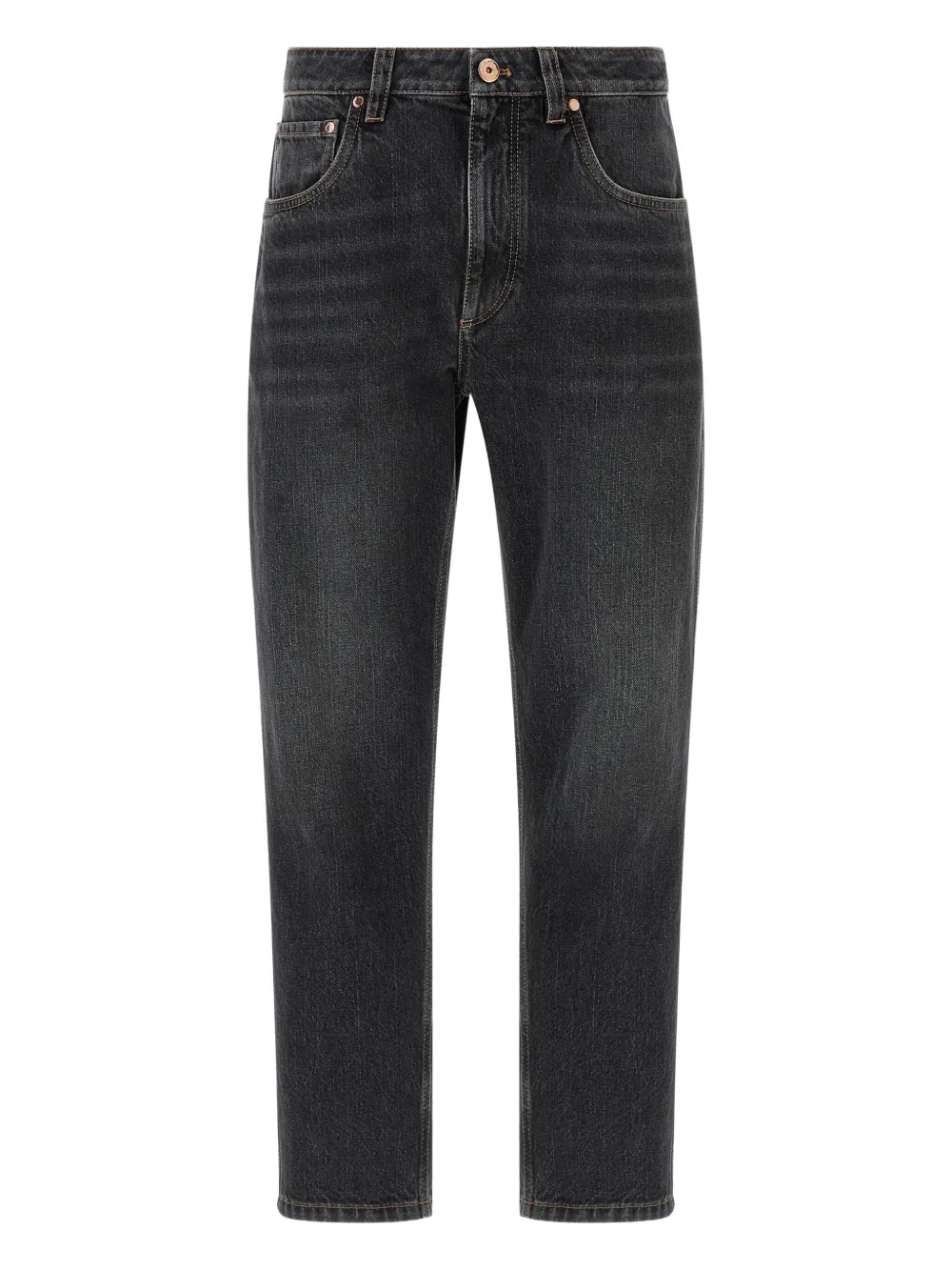 Brunello Cucinelli Monile detail stonewashed jeans Zwart