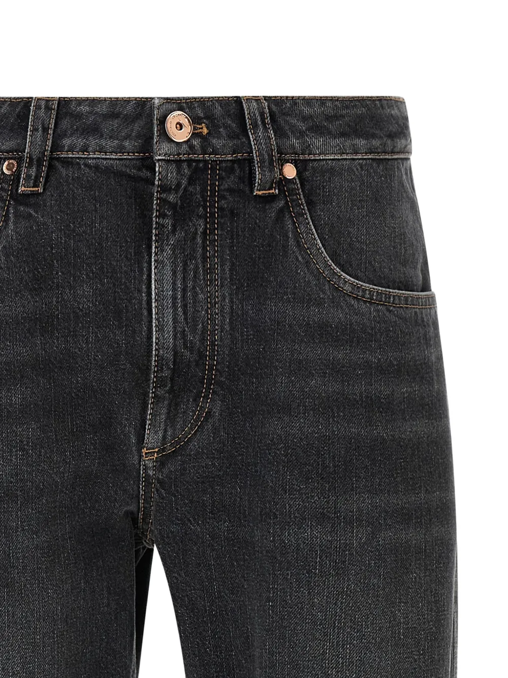 Brunello Cucinelli Monile detail stonewashed jeans Zwart