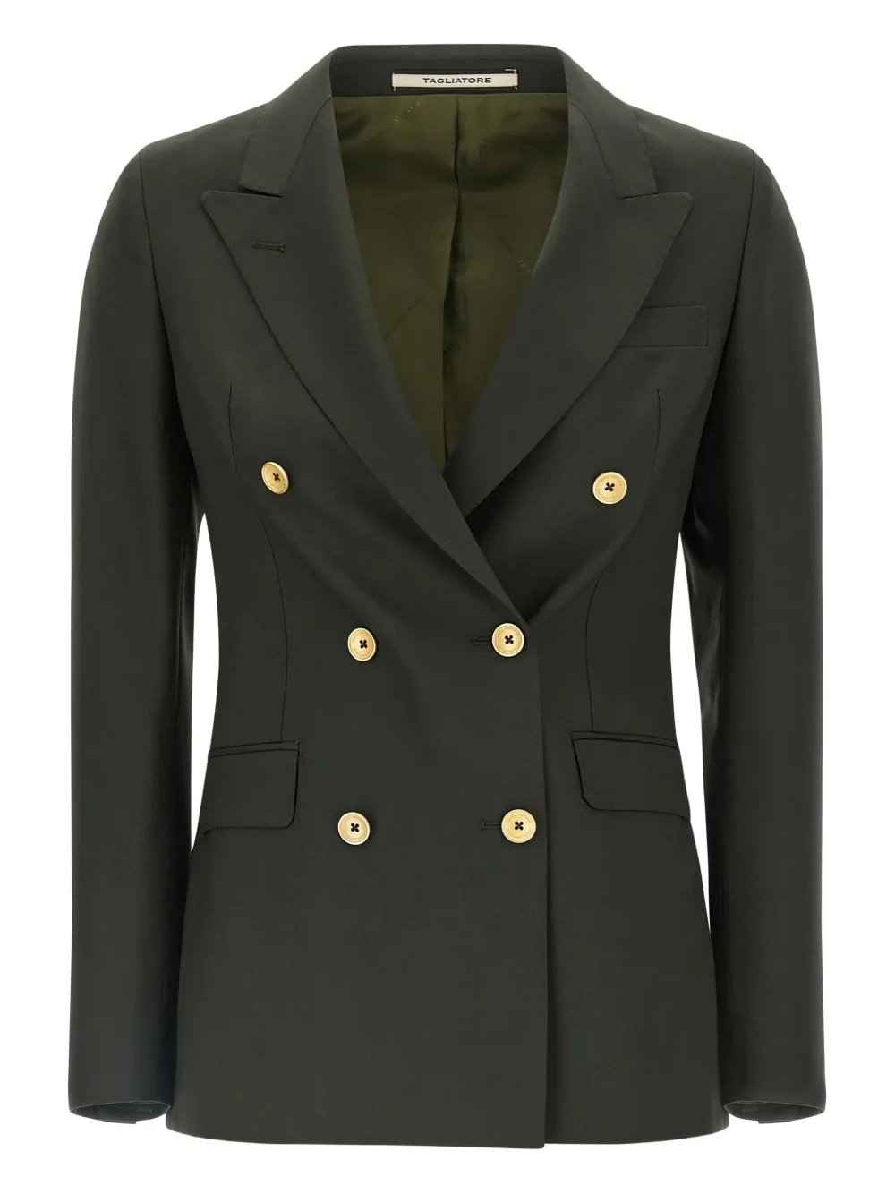 Tagliatore Parigi blazer met dubbele rij knopen en puntige revers Groen