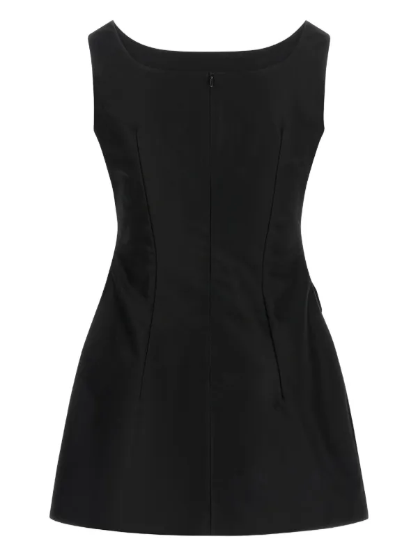 navy blue dress for baby girl Magda Butrym Asymmetrical Sculpted Cotton Mini Dress | Black main image 1