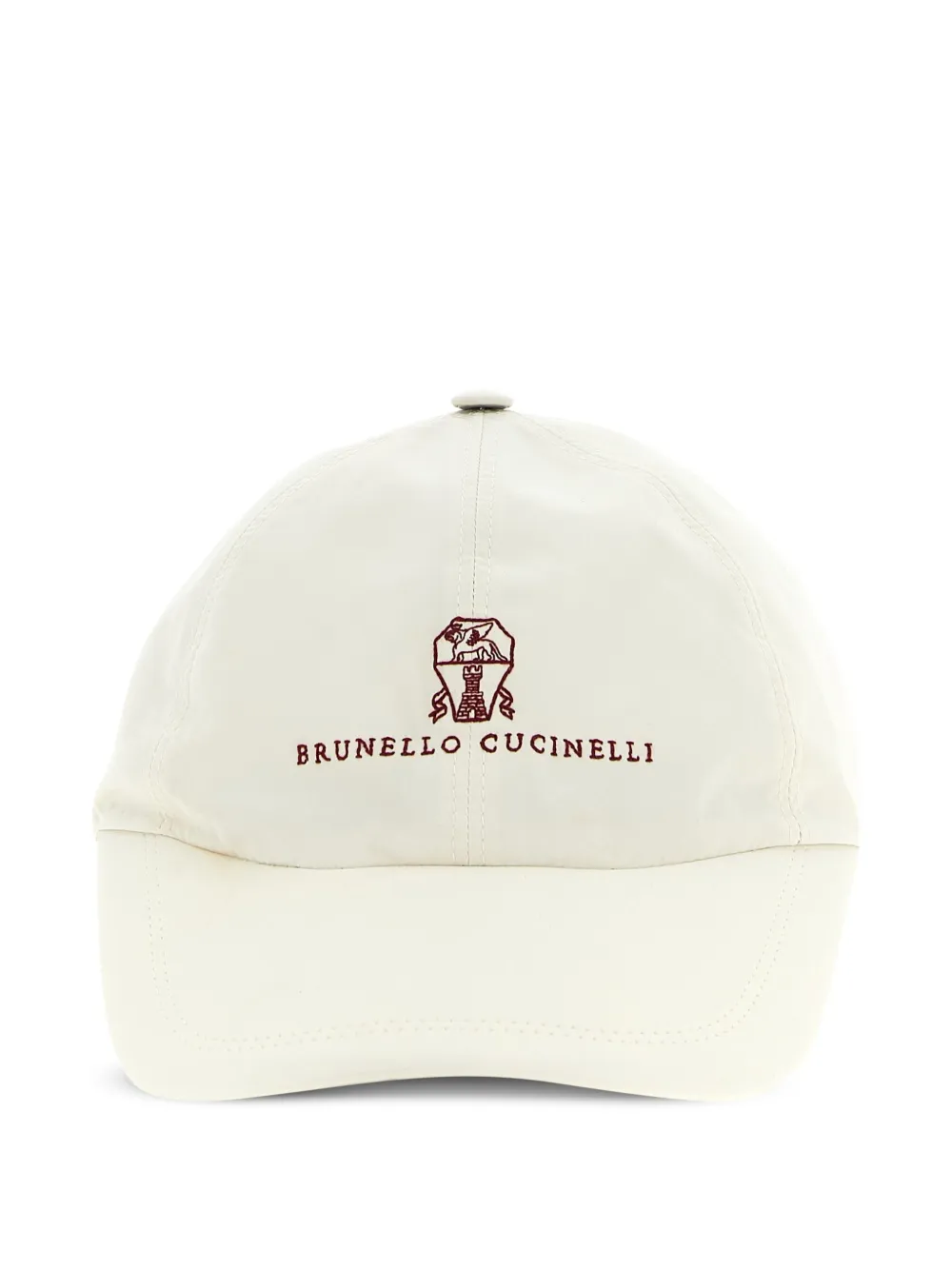 Brunello Cucinelli logo-embroidered baseball cap Wit