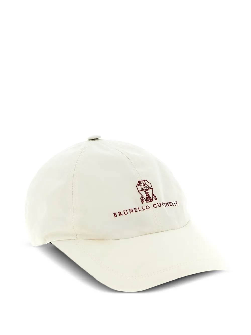 Brunello Cucinelli logo-embroidered baseball cap Wit