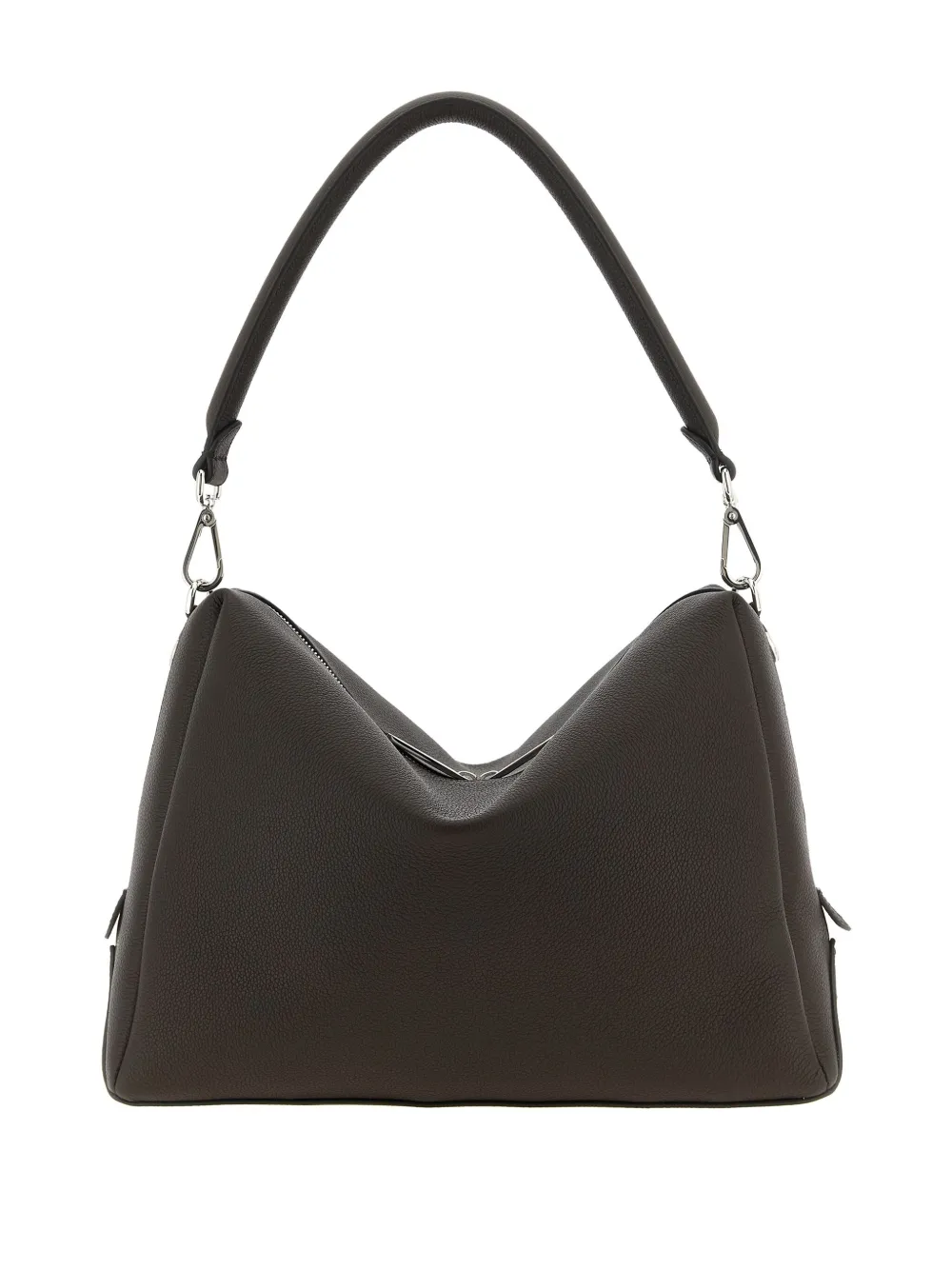 FENDI FF logo leather shoulder bag - Bruin