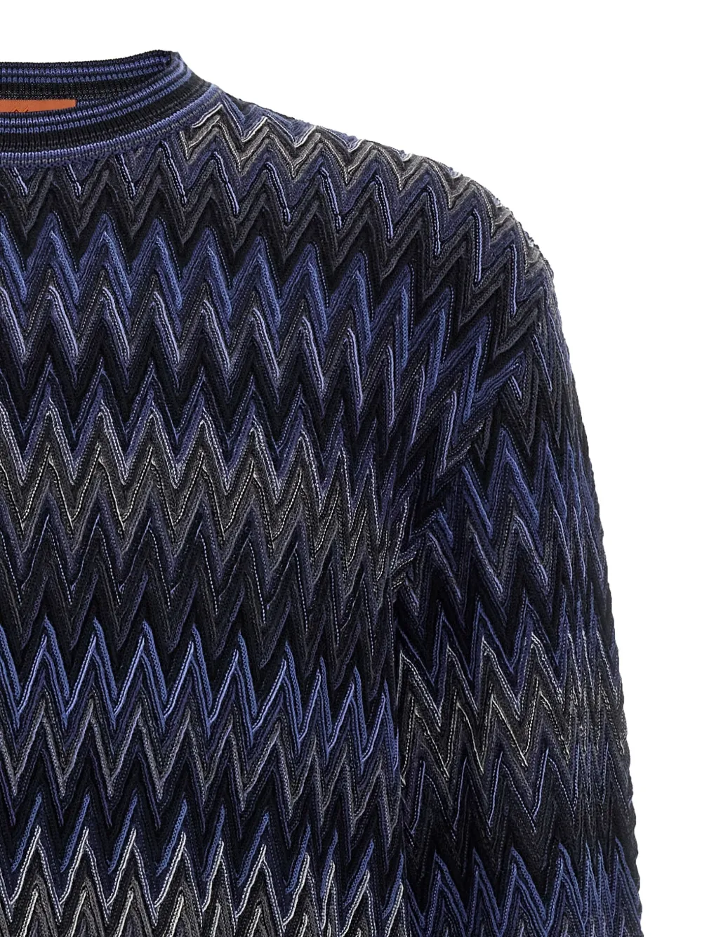 Missoni zigzag-pattern wool sweater Blauw